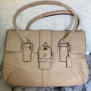 Coach Nude Leather Satchel